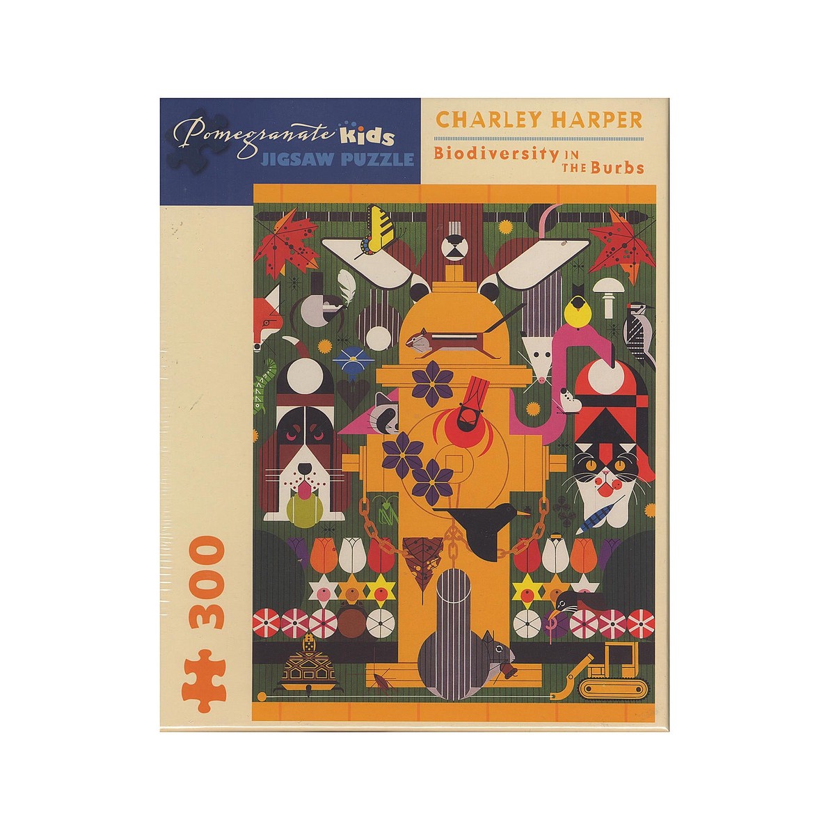 Charley Harper 300 Piece Jigsaw Puzzle - Biodiversity In The Burbs