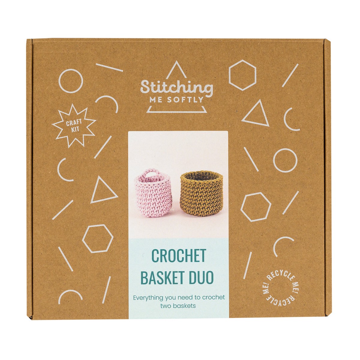 Crochet Basket Duo Kit CrochetBasketDuoKit-OliveBlush