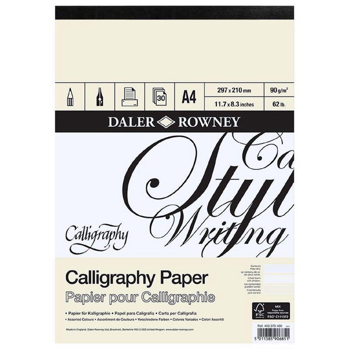 Daler Rowney Calligraphy Pad A3