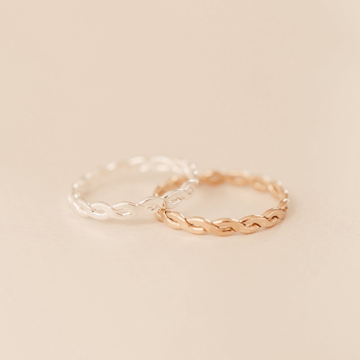 Hope Woven Stacking Ring GoldFill5