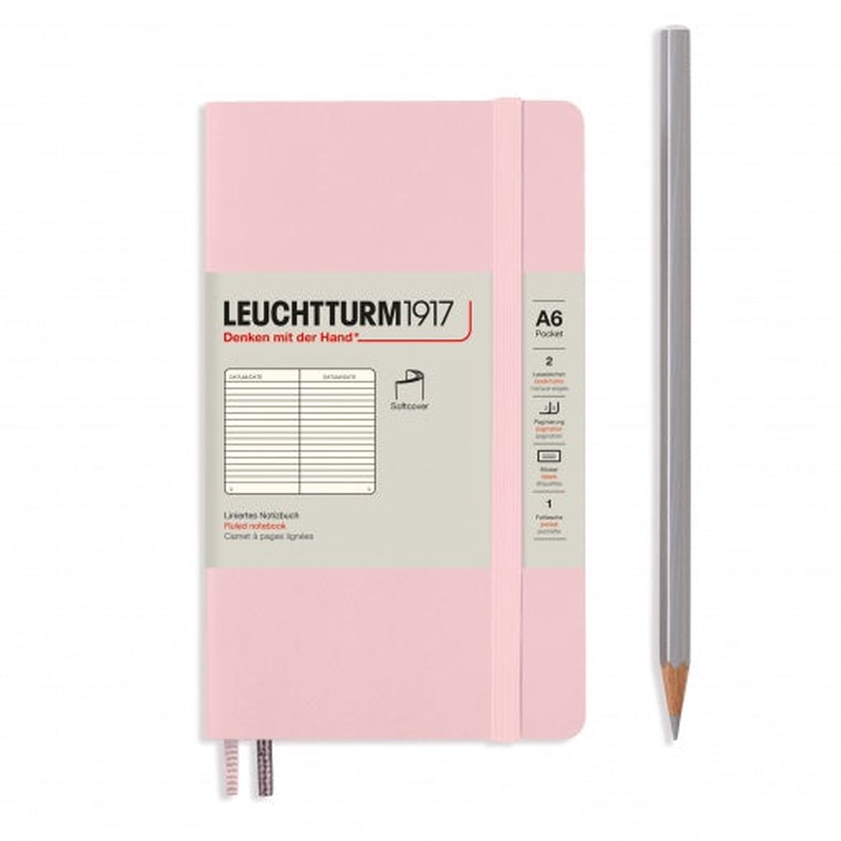 Leuchtturm Notebook (A6 Pocket) Softcover Ruled Lilac