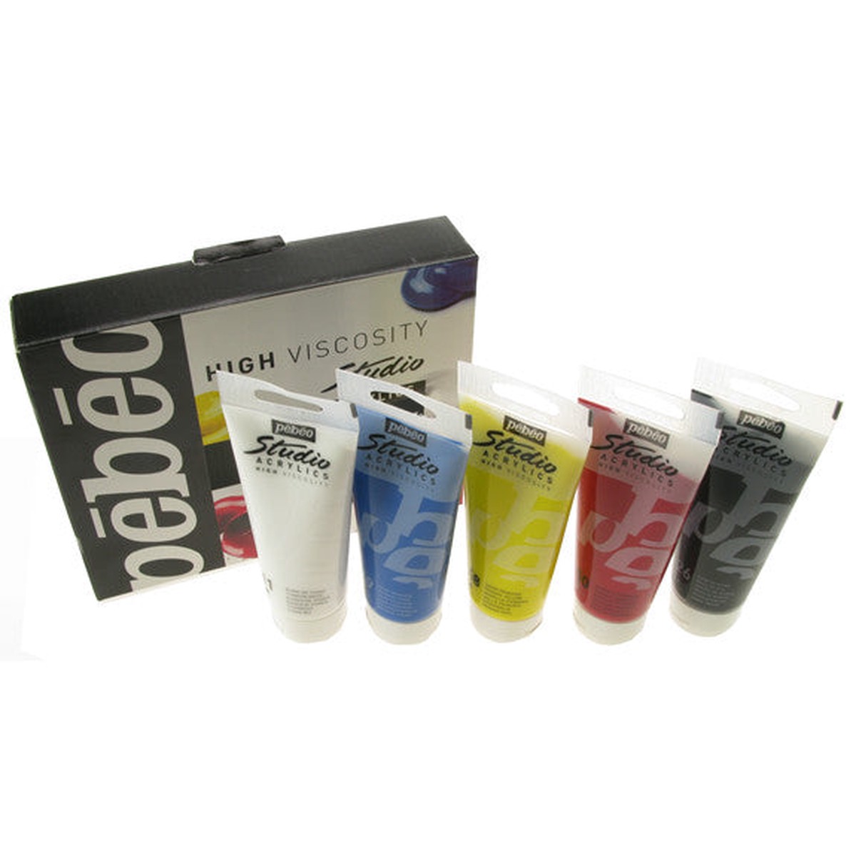 Pebeo Studio Acrylic Sets – 5 X 100Ml Primary Pack