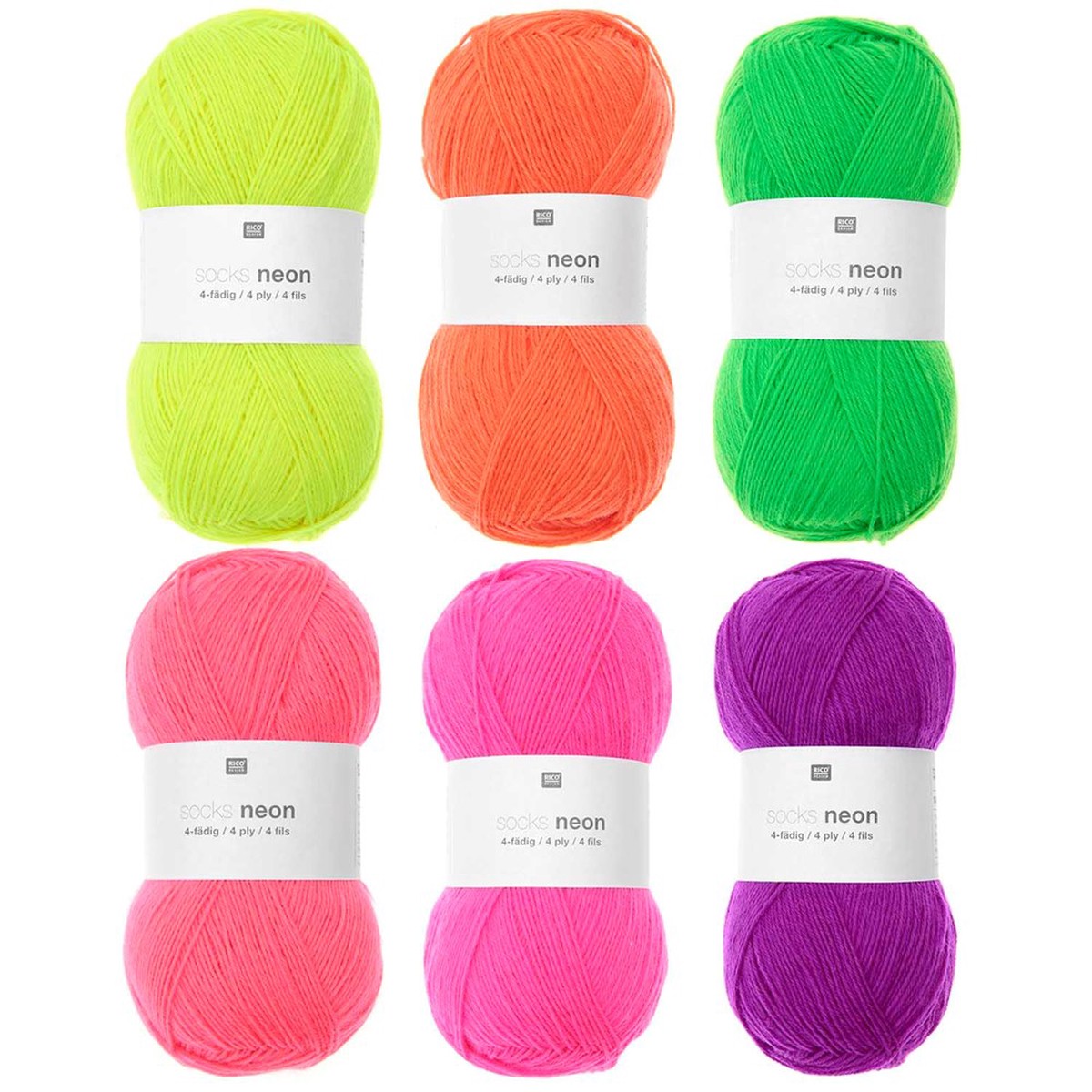 Rico Sock Wool - Neon NeonYellow