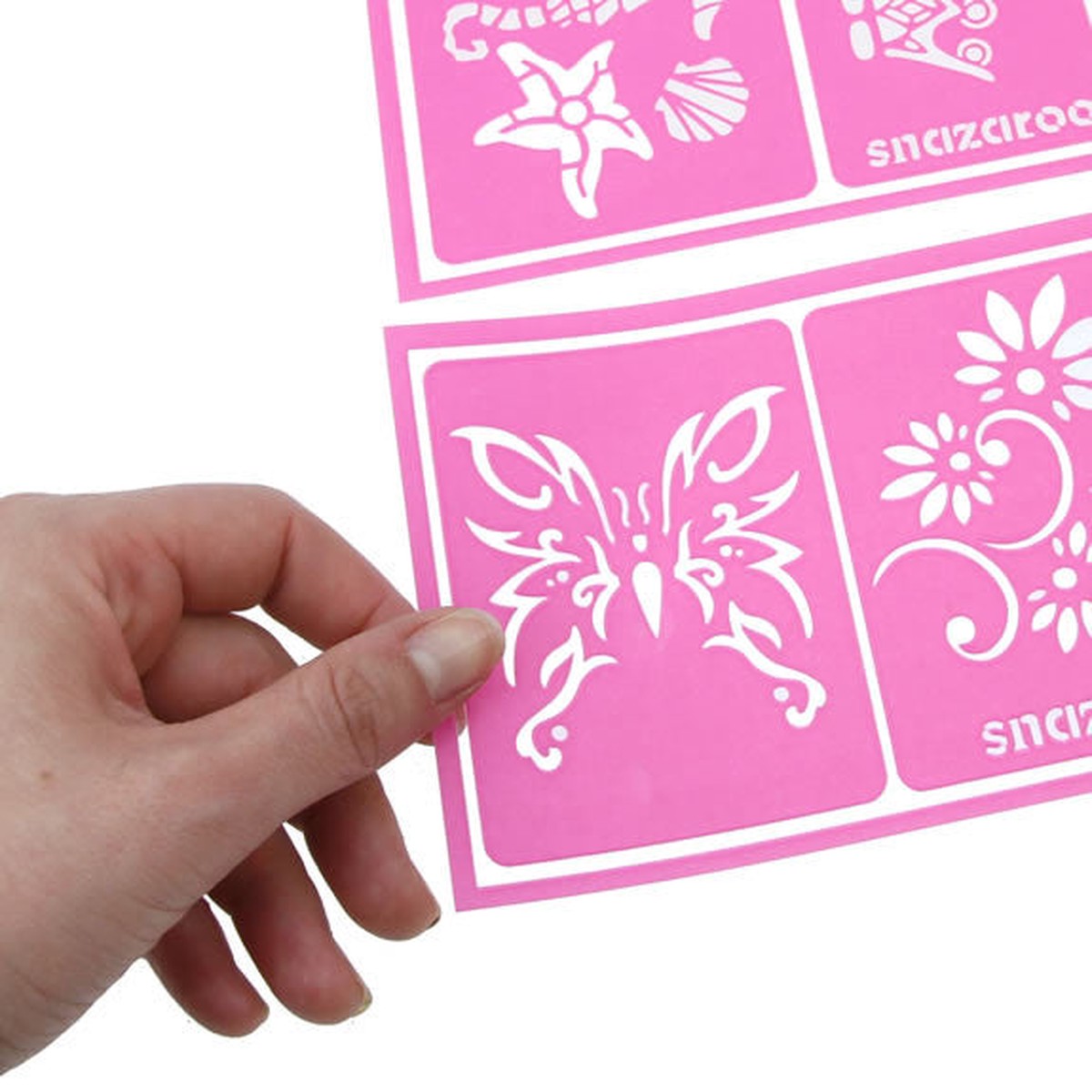 Snazaroo Face Paint Stencils - Pink Set