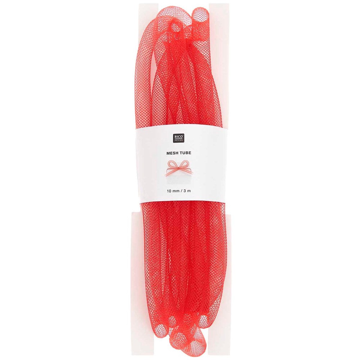 Craft Ribbon Mesh Tube Red 10 Mm 3 M