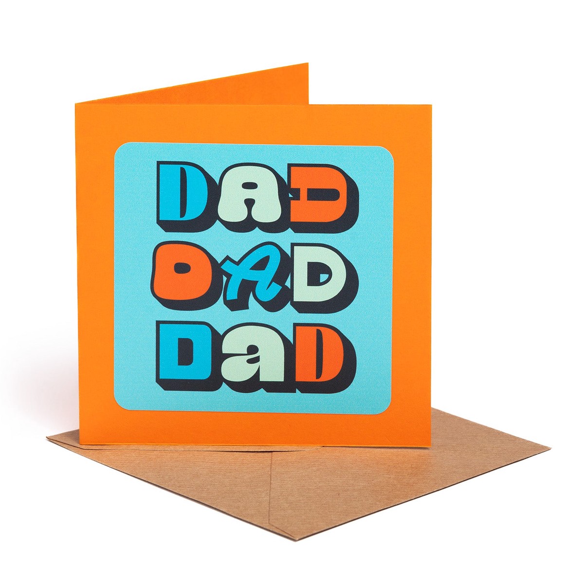 Dad Dad Dad Card Orange