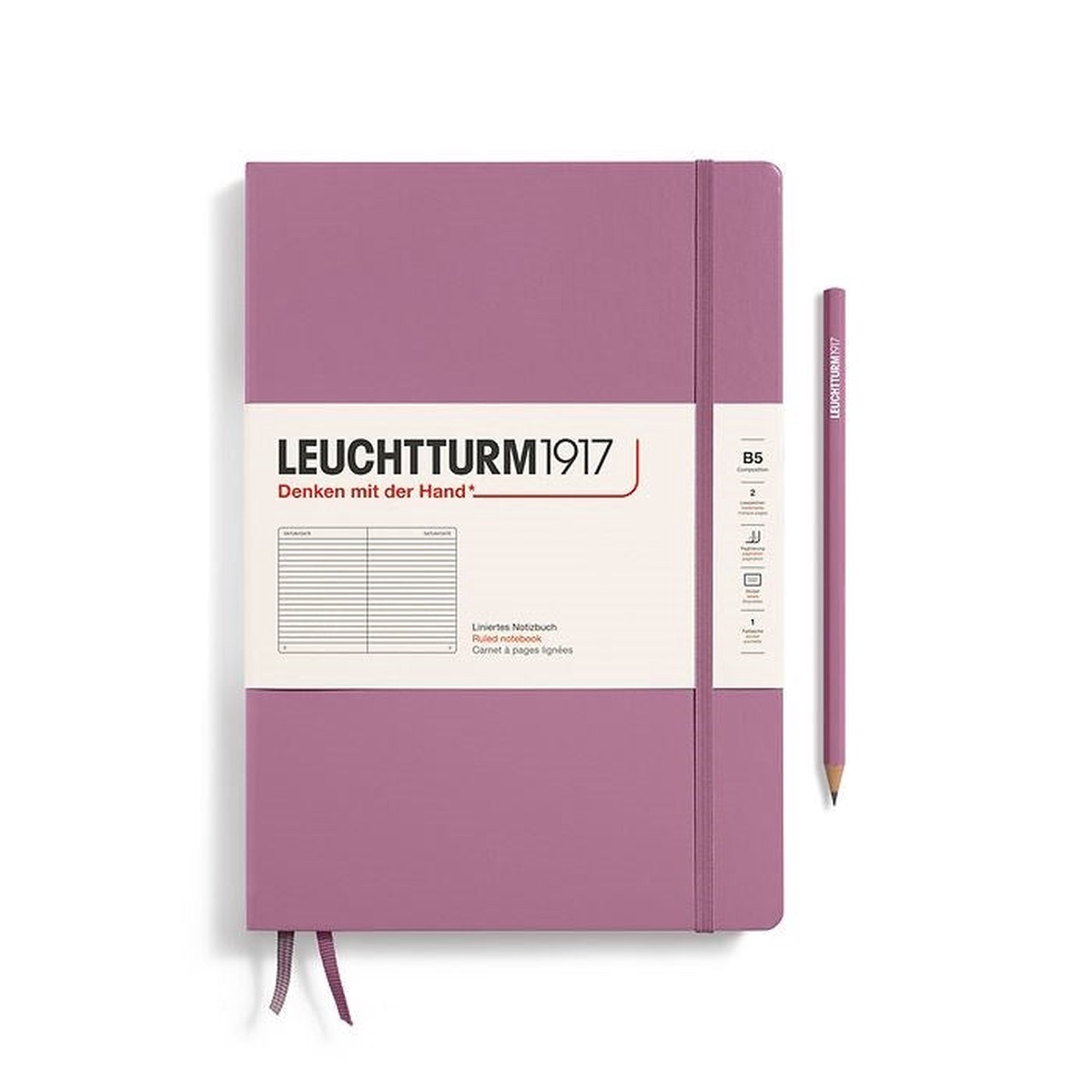 Leuchtturm1917 Hardcover Notebook B5 - 2025 Colours DustyRosePlain