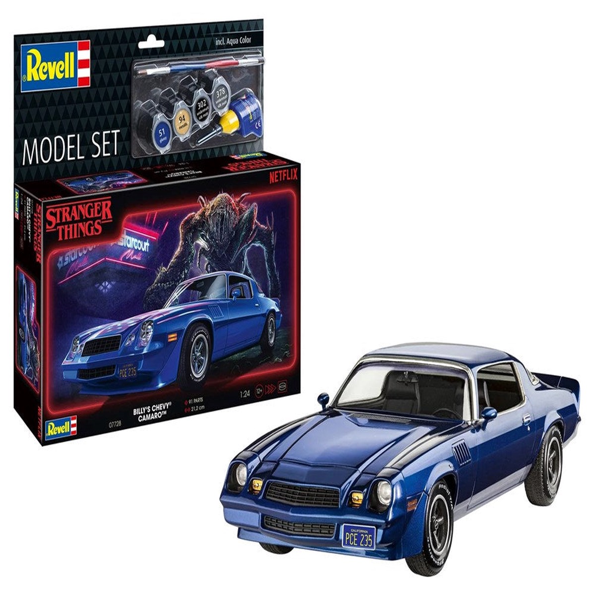Model Set Chevy Camaro Z28 Stranger Things
