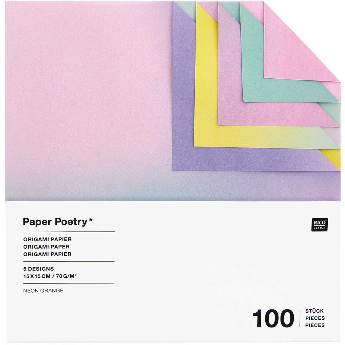 Paper Poetry Origami Duo Blurry Gradient 15Cm X 15Cm