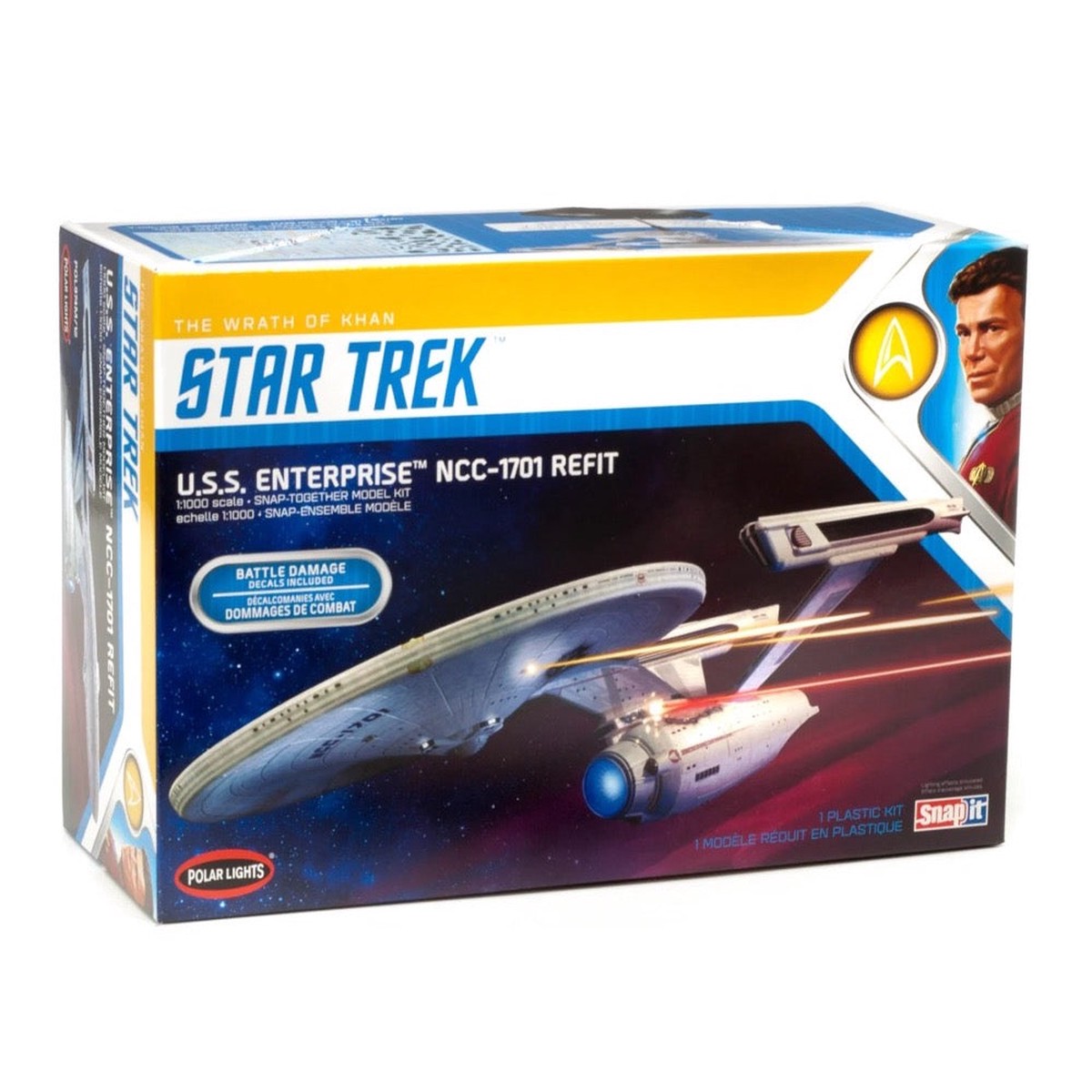 Polar Lights 974M 11000 Star Trek USS Enterprise Refit Wrath Of Khan Edition 2T