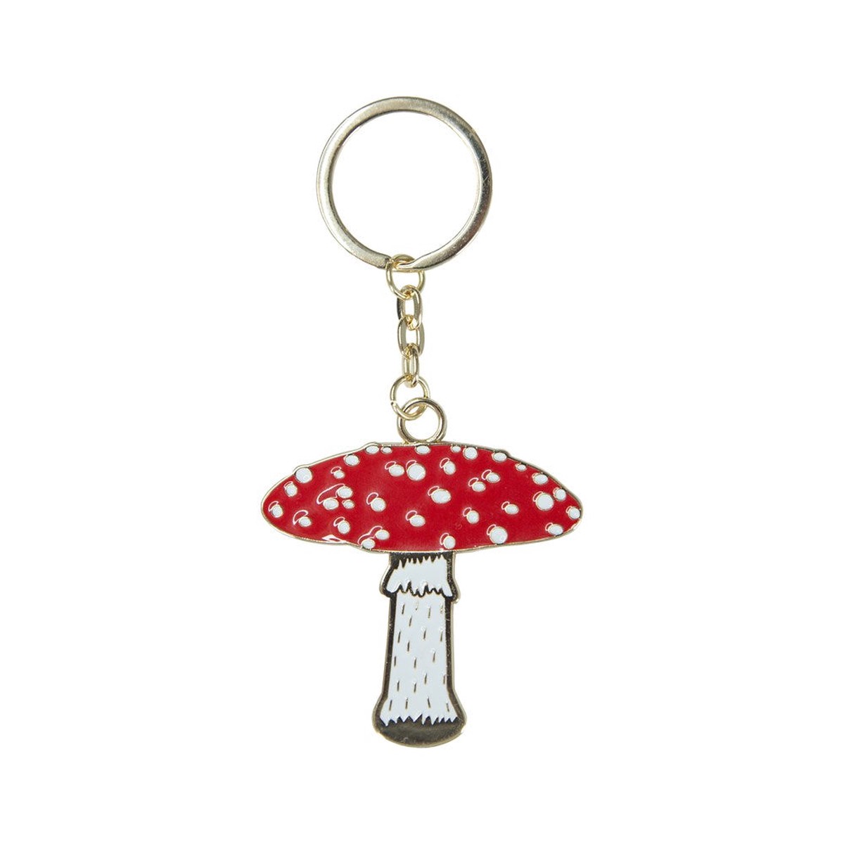 Vintage Mushroom Enamel Keyring