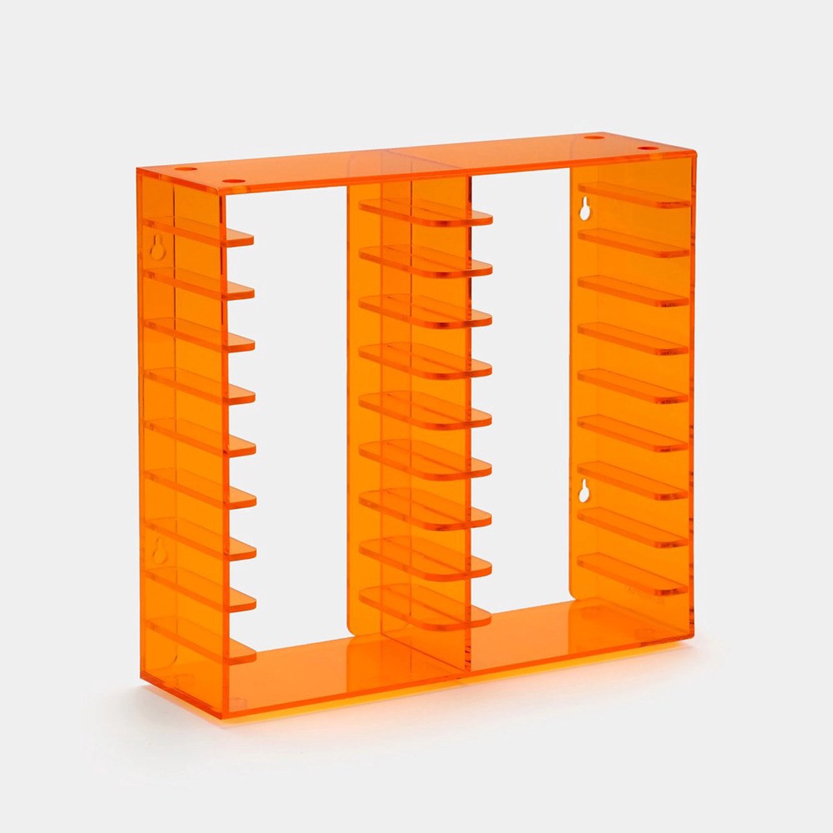 Acrylic Cassette Tape Storage Rack For 20 Cassettes Orange