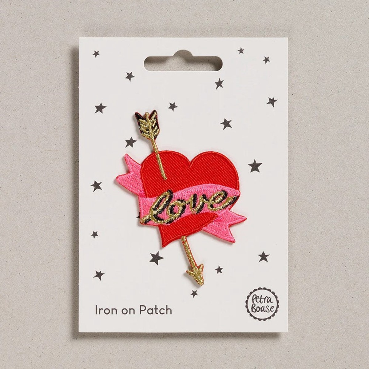 Iron On Patch Love Heart With Arrow