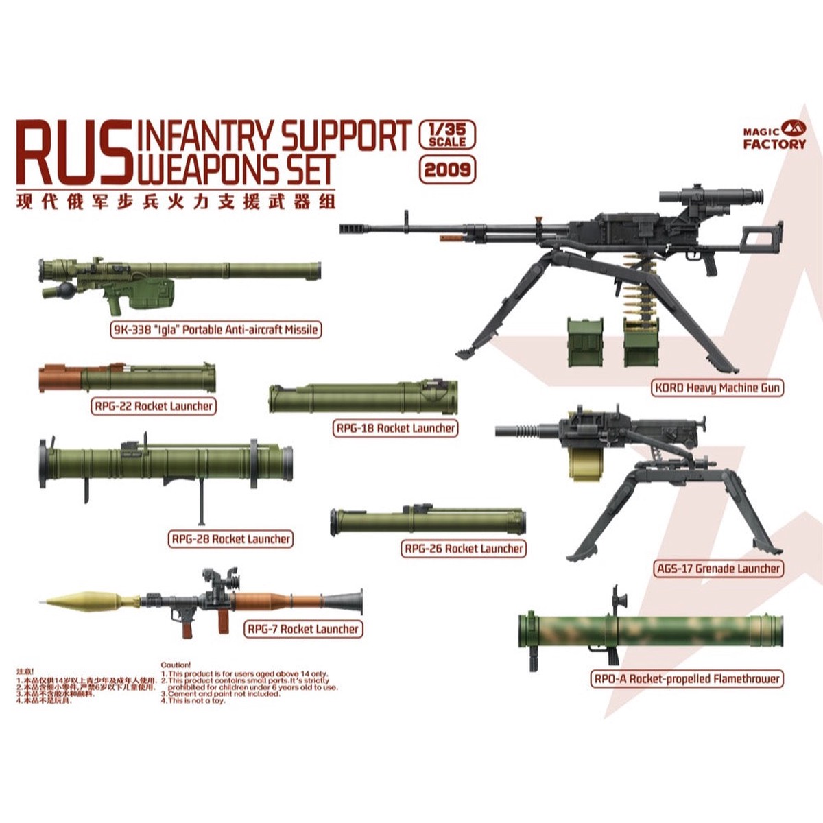Magic Factory 2009 135 Rus Infantry Support Weapons Set