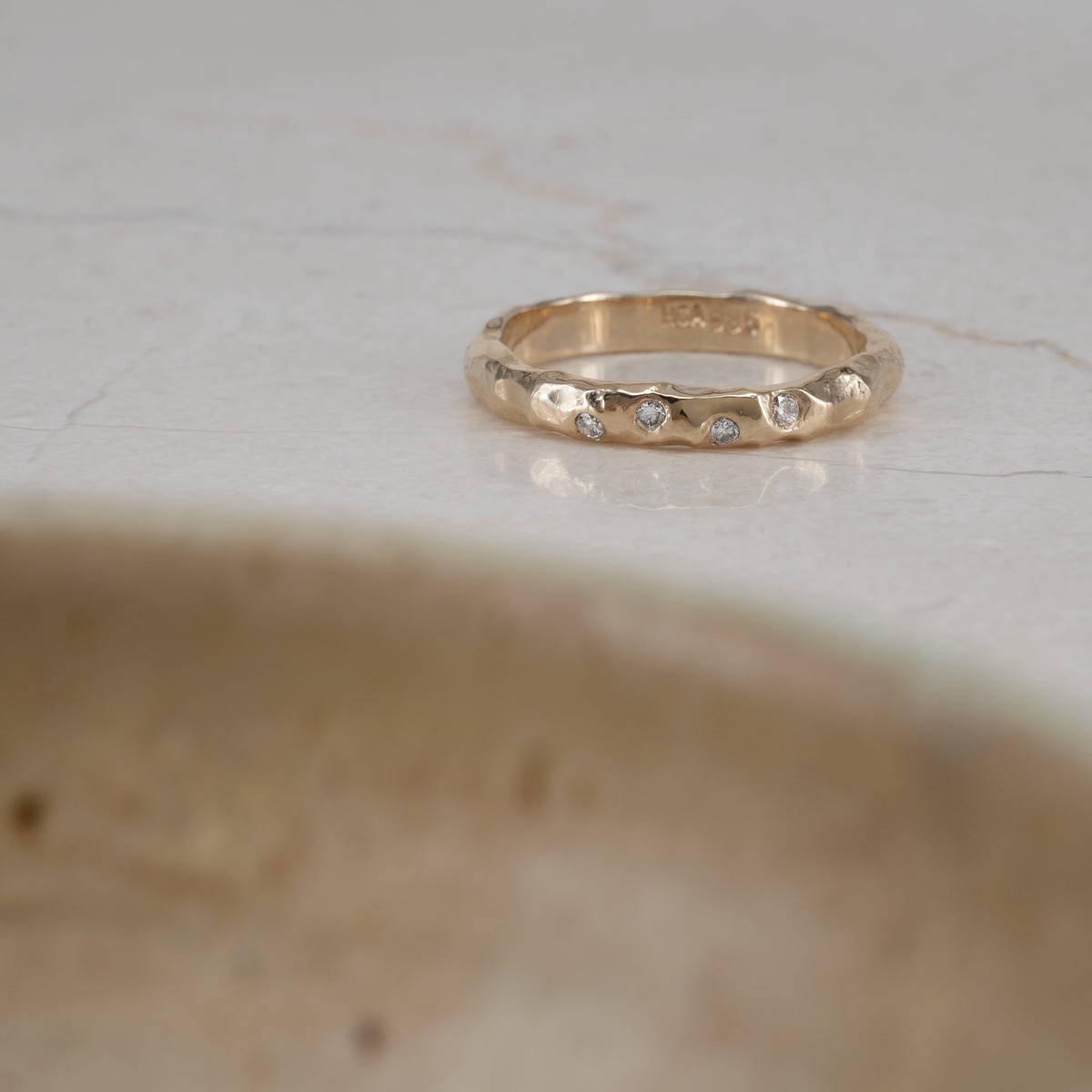 Molten Diamond Ring - 14K - Made To Order 14KYellowGold48