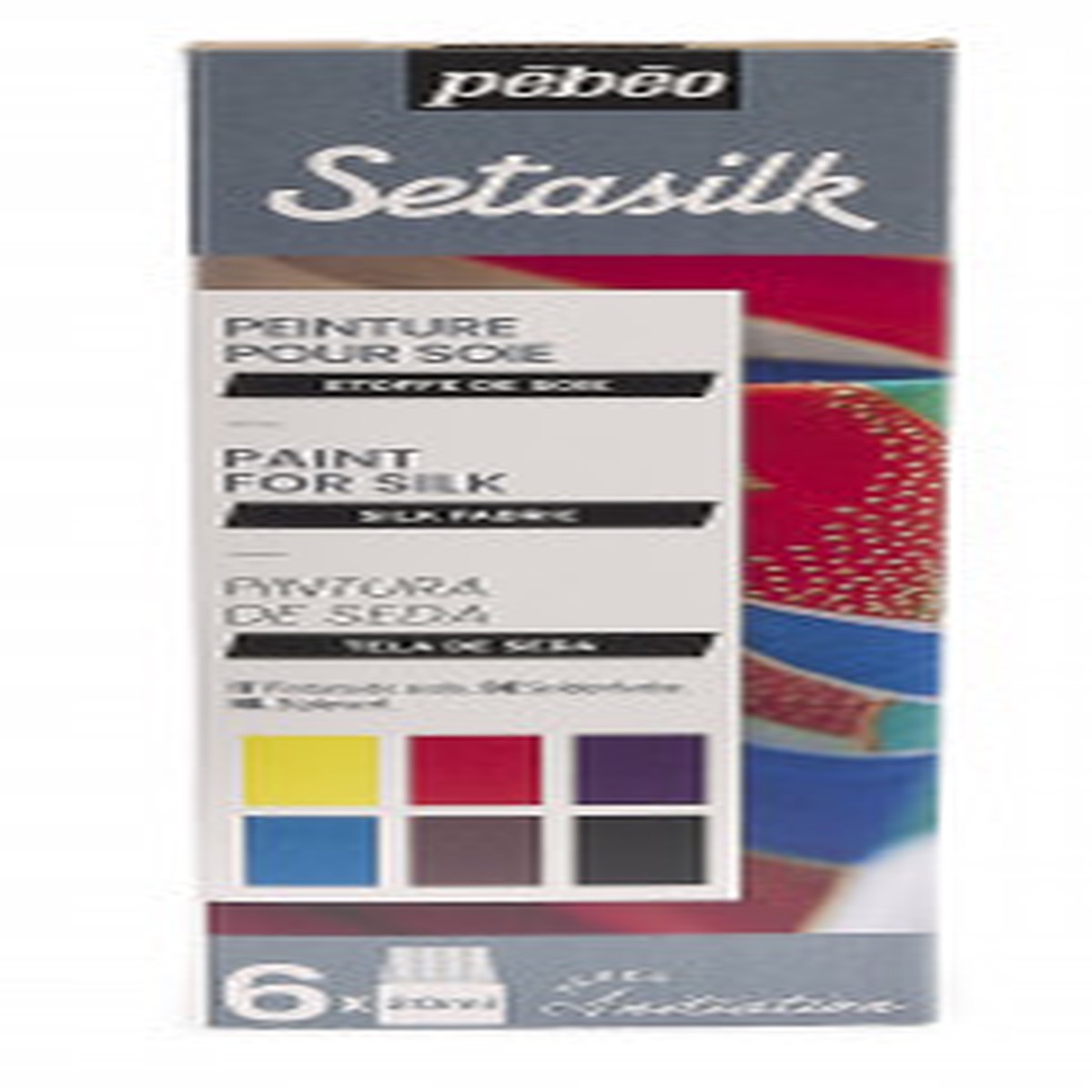 Pebeo Seteasilk Set 6 Asstd Cols 20 Ml