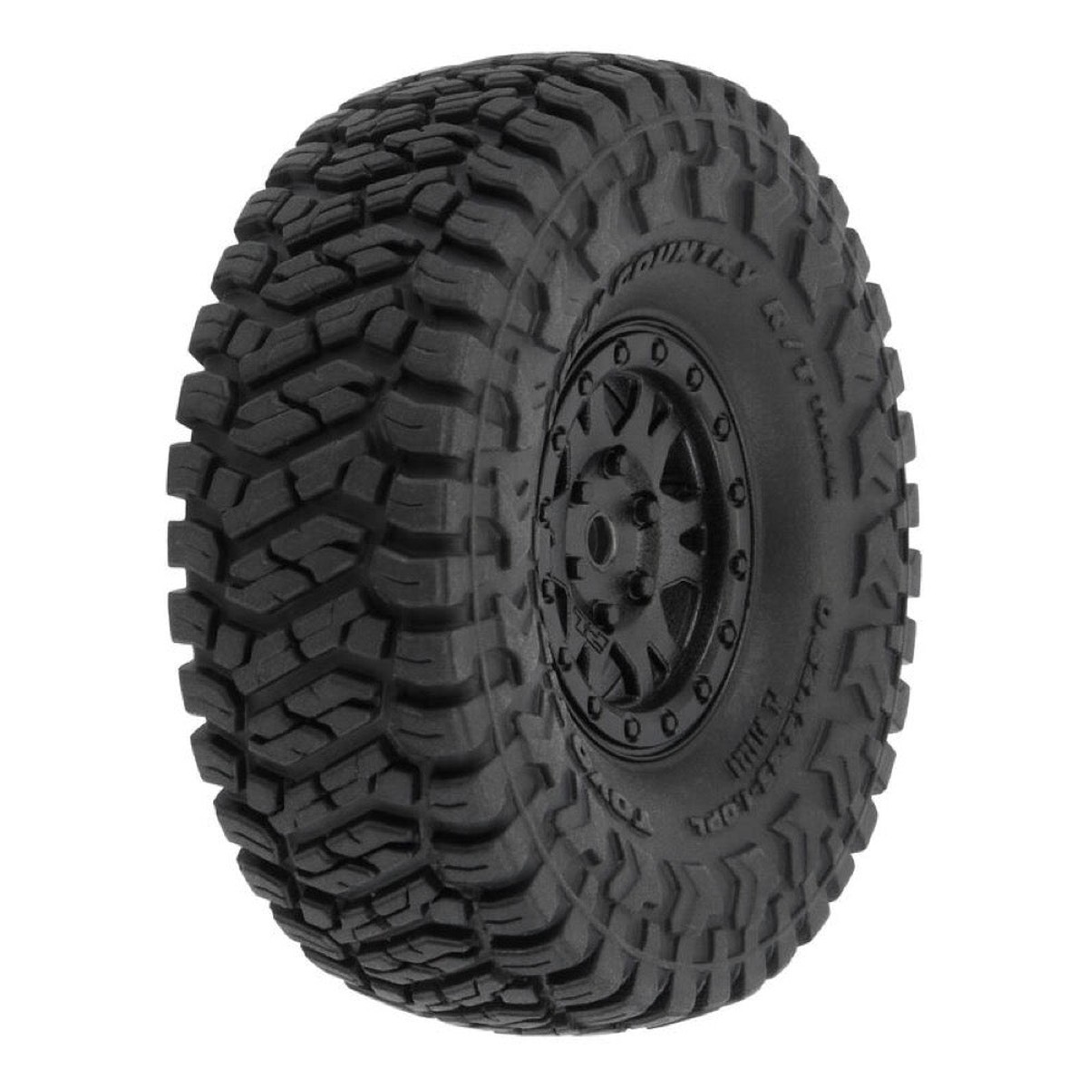 Proline Pro1022810 Toyo Open Country RT Trail 10In Tyres Mounted Mini Impulse Black Wheels 4Pcs Scx24