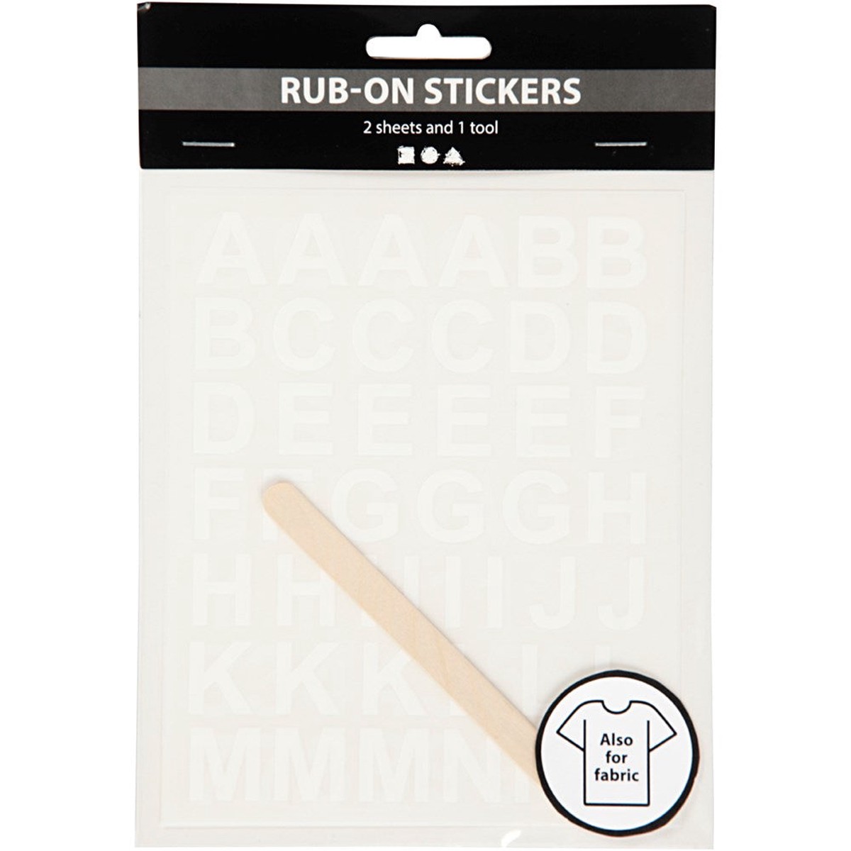 Rub-On Stickers Letters And Numbers White