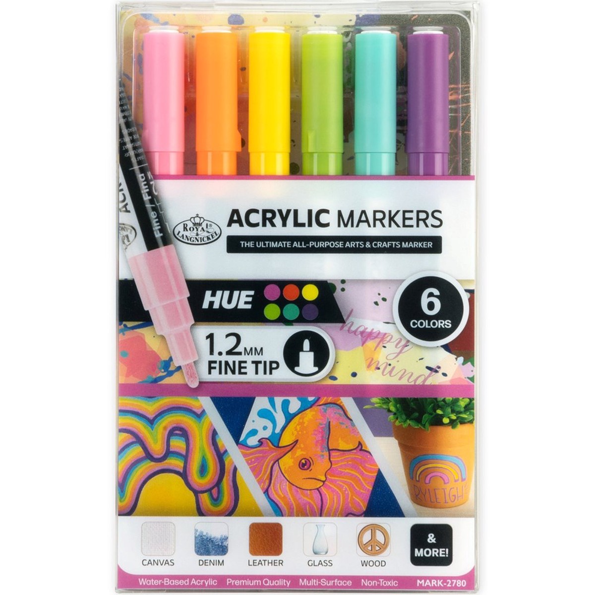 Acrylic Markers 6Pc