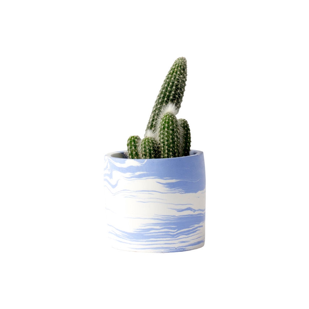 Blue Marble Plant Pot Medium95 Mm