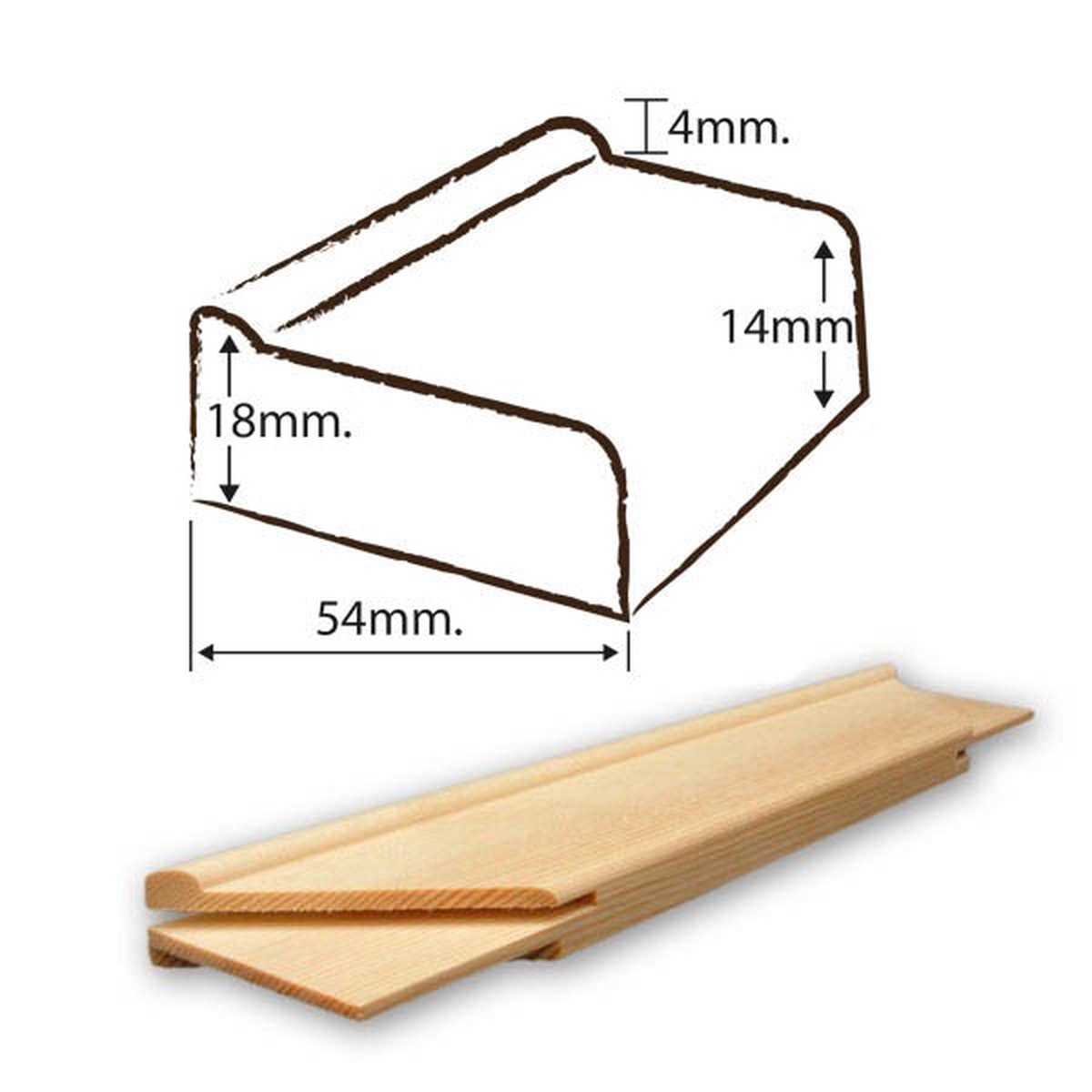 Branded Quality Stretcher Bar (Pair) 18 Mm X 54 Mm X 22