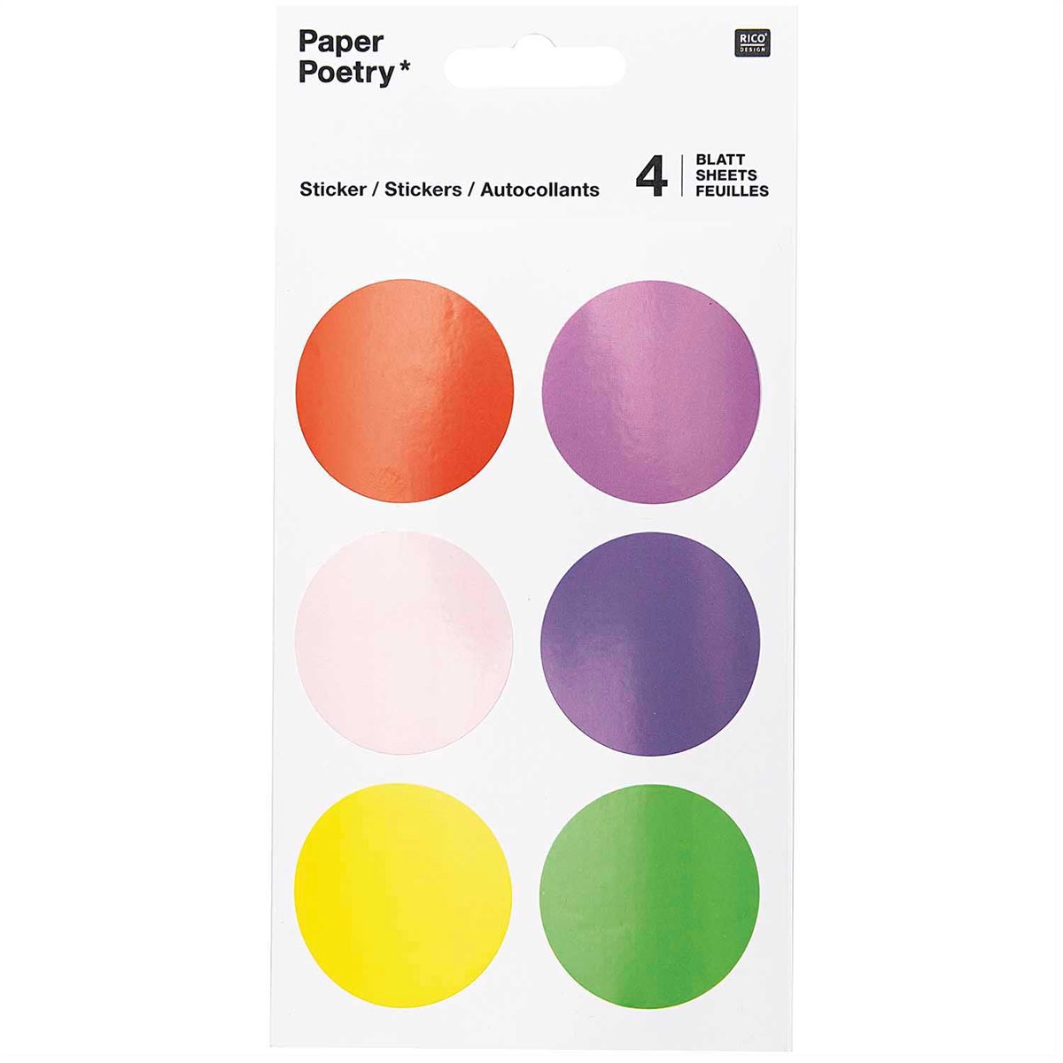 Paper Poetry Stickers Circles - Multicoloured