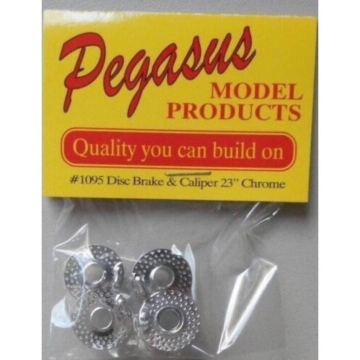 Pegasus 1095 124 Disc Brake And Caliper (4) 23 Chrome For Scale Models