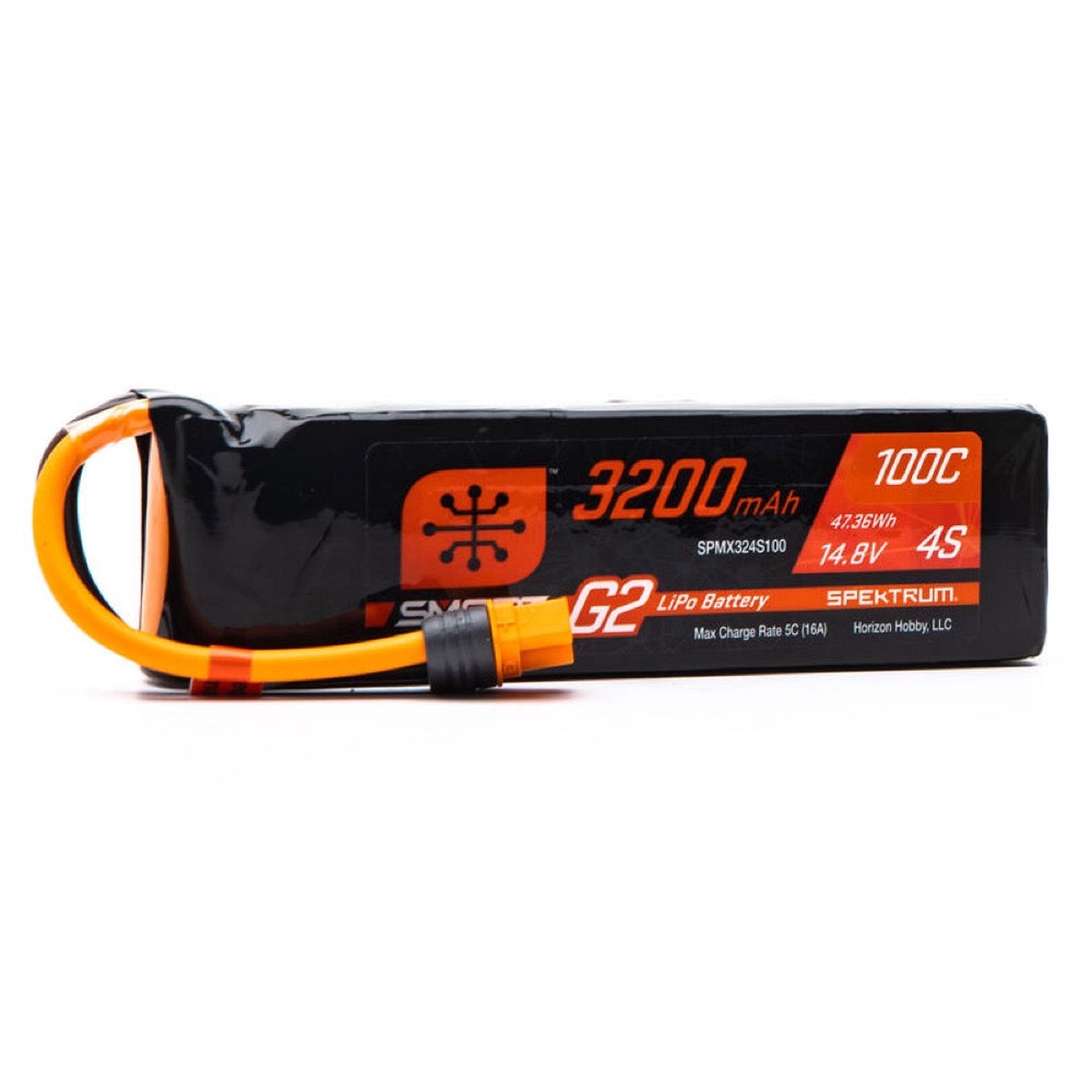 Spektrum Spmx324S100 3200Mah 4S 148V 100C Smart G2 Lipo Battery With Ic3 Connector