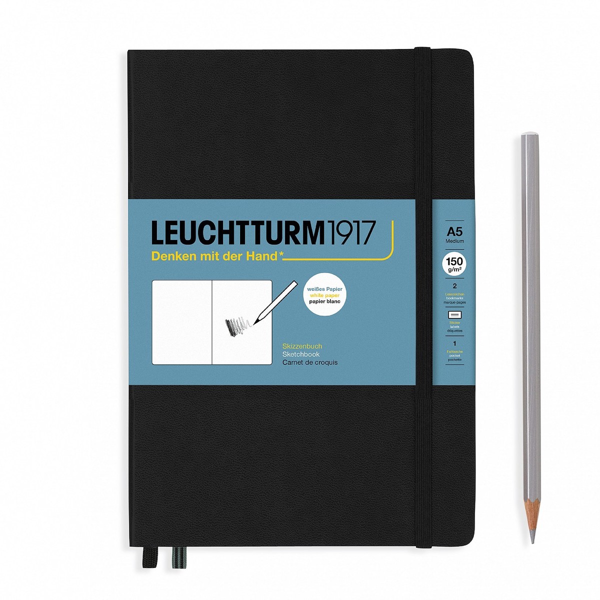 Leuchtturm 1917 Sketchbook Hardcover MediumA5Black