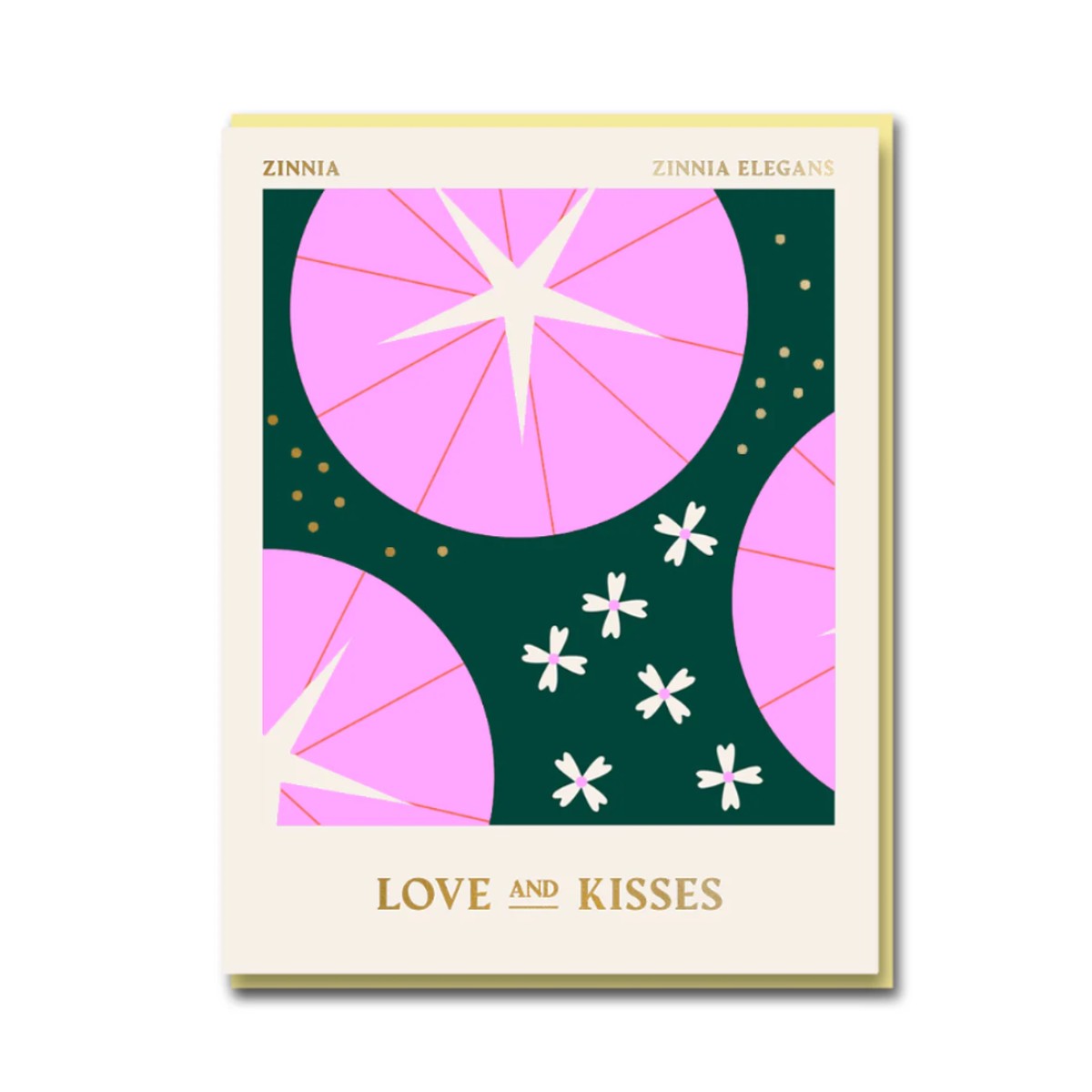 Zinnia Love And Kisses Card