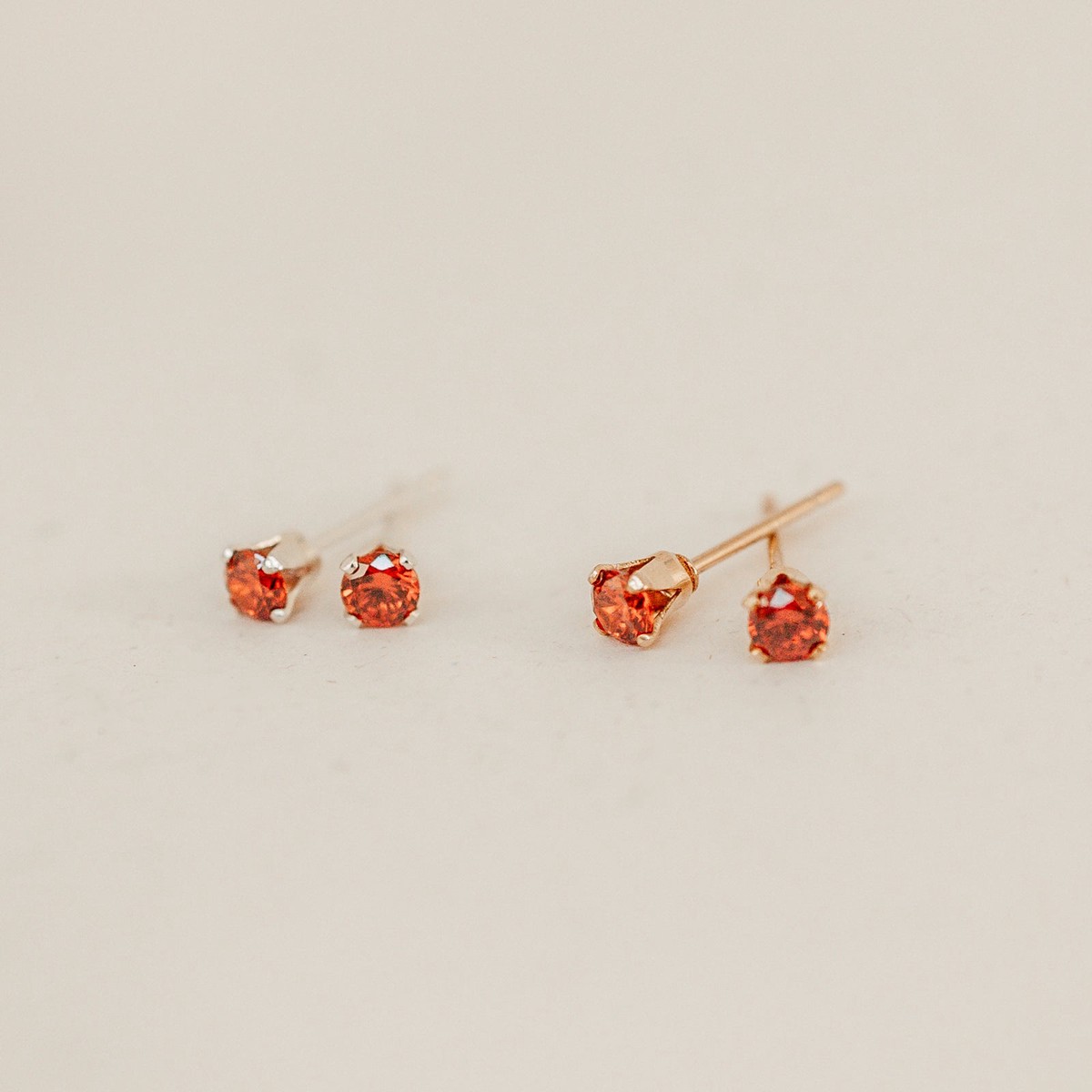 Birthstone Studs July GoldFill