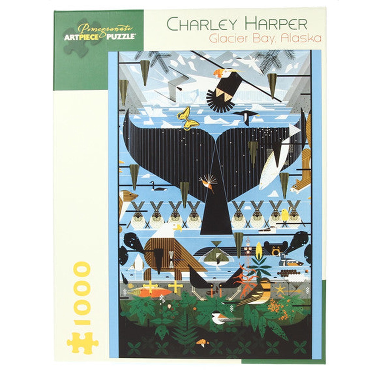 Charley Harper 1000 Piece Jigsaw Puzzle – Glacier Bay Alaska