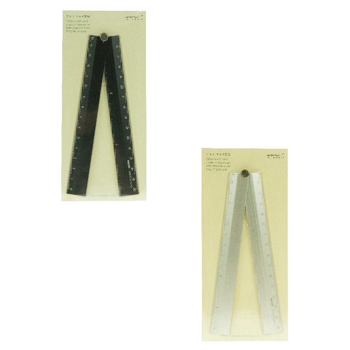 Midori Aluminium Multi Rulers Silver