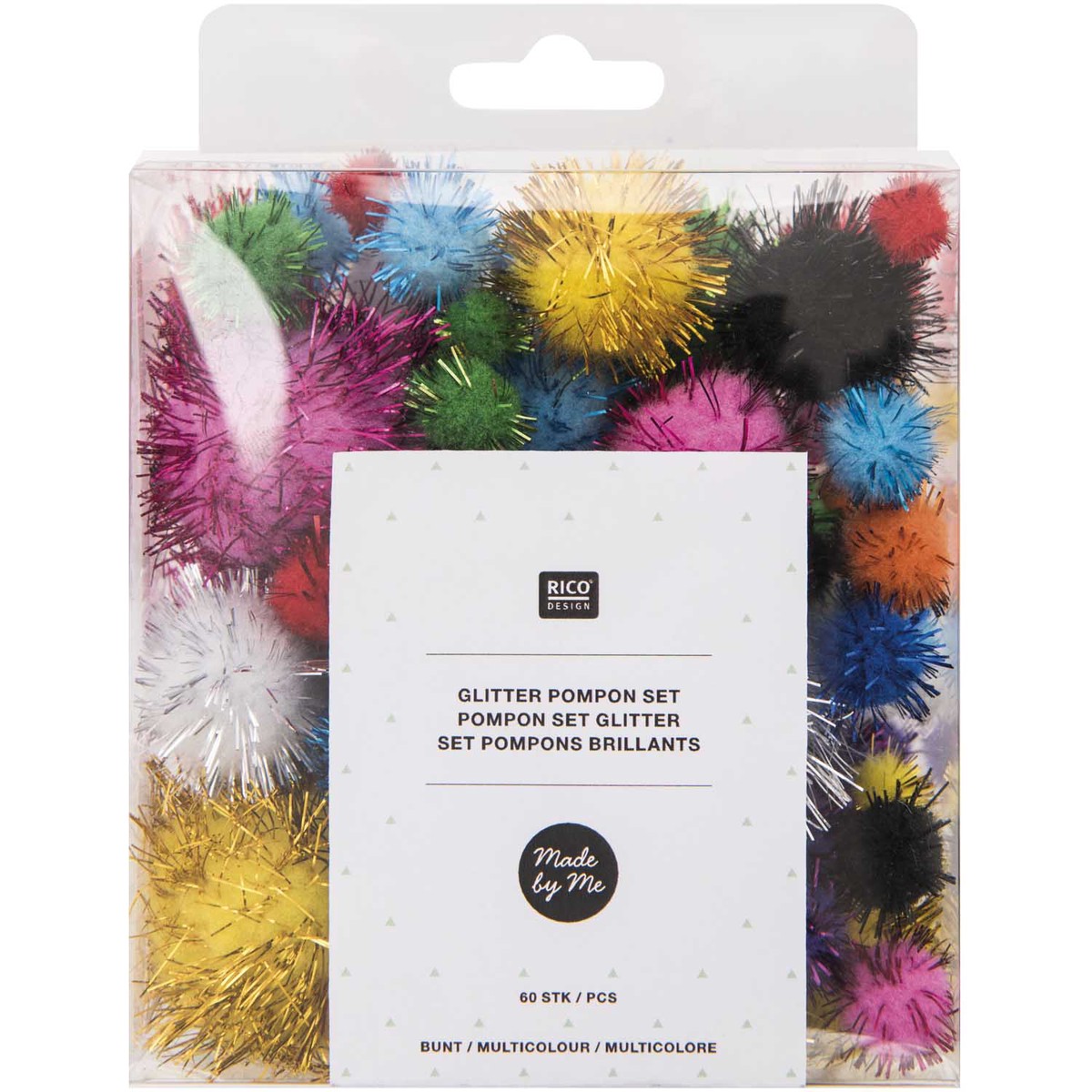 Rico Glitter Pompon Set – Multicolour