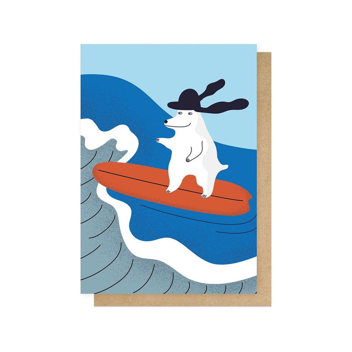 Surfing Dog Watersports Greetings Card