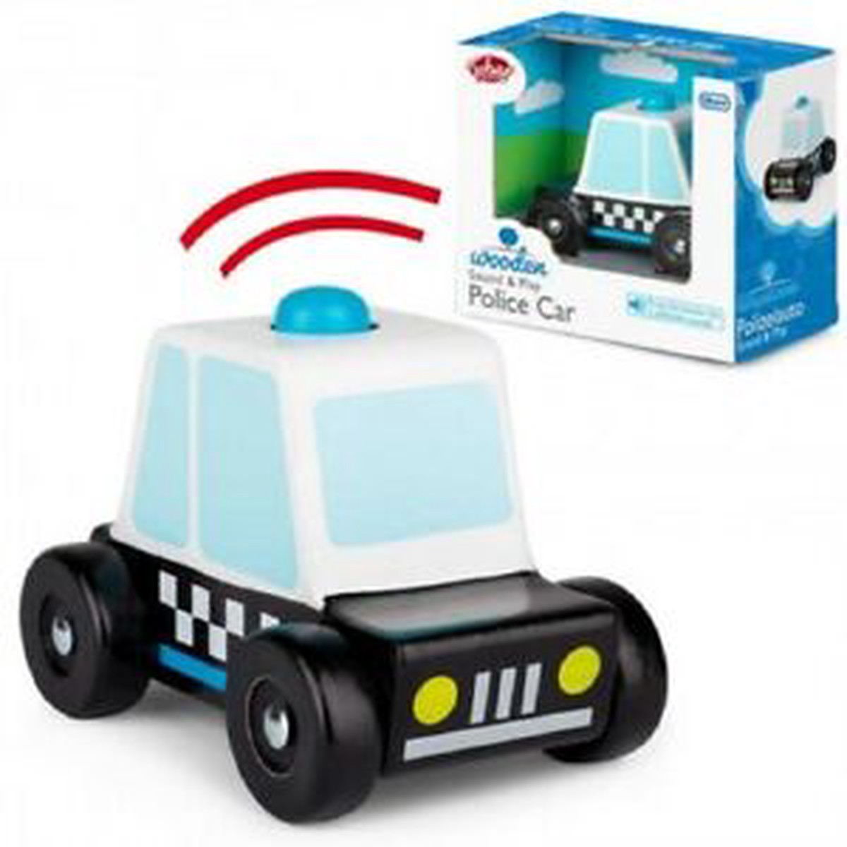 Wooden Sound Play Police Car