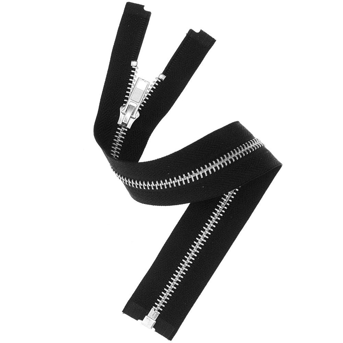 Zip Silver Metal Black 22Cm5Mm
