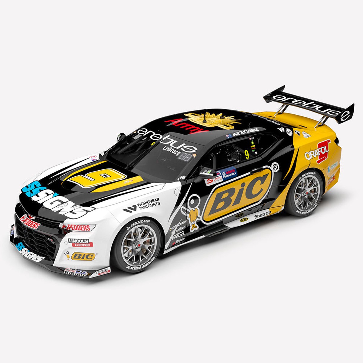 Authentic Collectables Acd43C24P 143 Erebus Motorsport No9 Chevrolet Camaro Zl1 2024 Jack Le Brocq