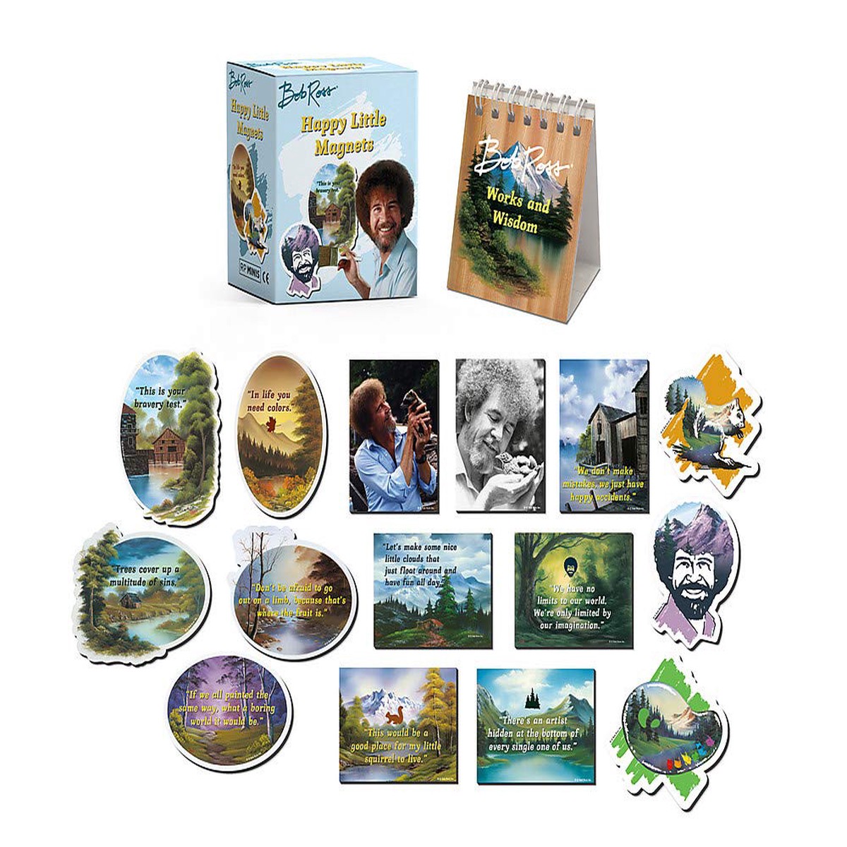 Bob Ross Happy Little Magnets