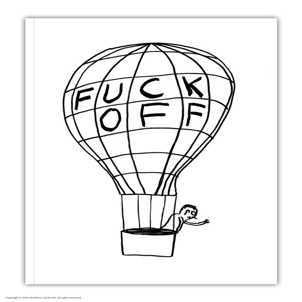 David Shrigley A6 Notebook Fuck Off Balloon