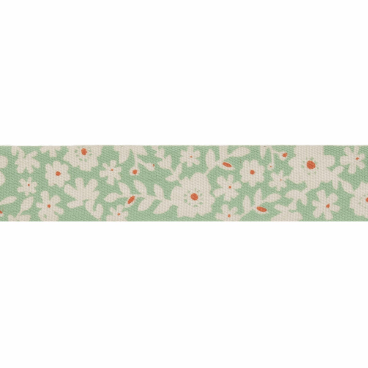 Natural Trim- 5M X 15Mm – Floral – Green Orange
