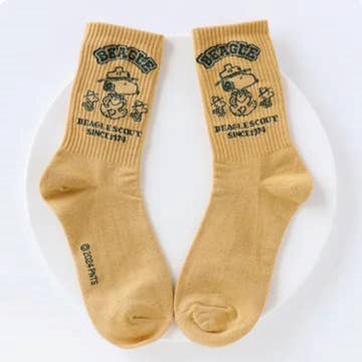 Peanuts Snoopy Scout 50Th Celebrate Crew Ankle Socks - Yellow