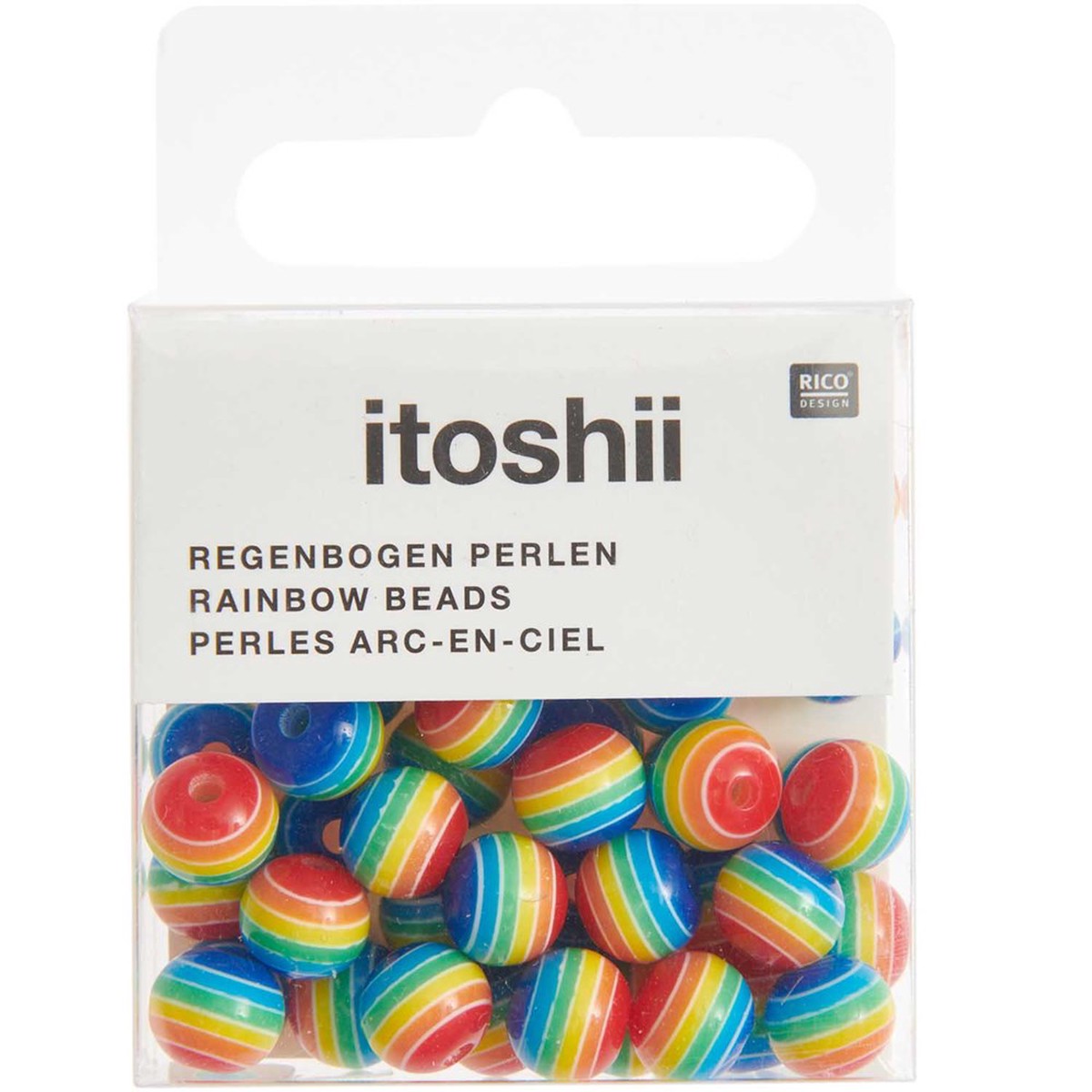 Rainbow Beads Round 8Mm