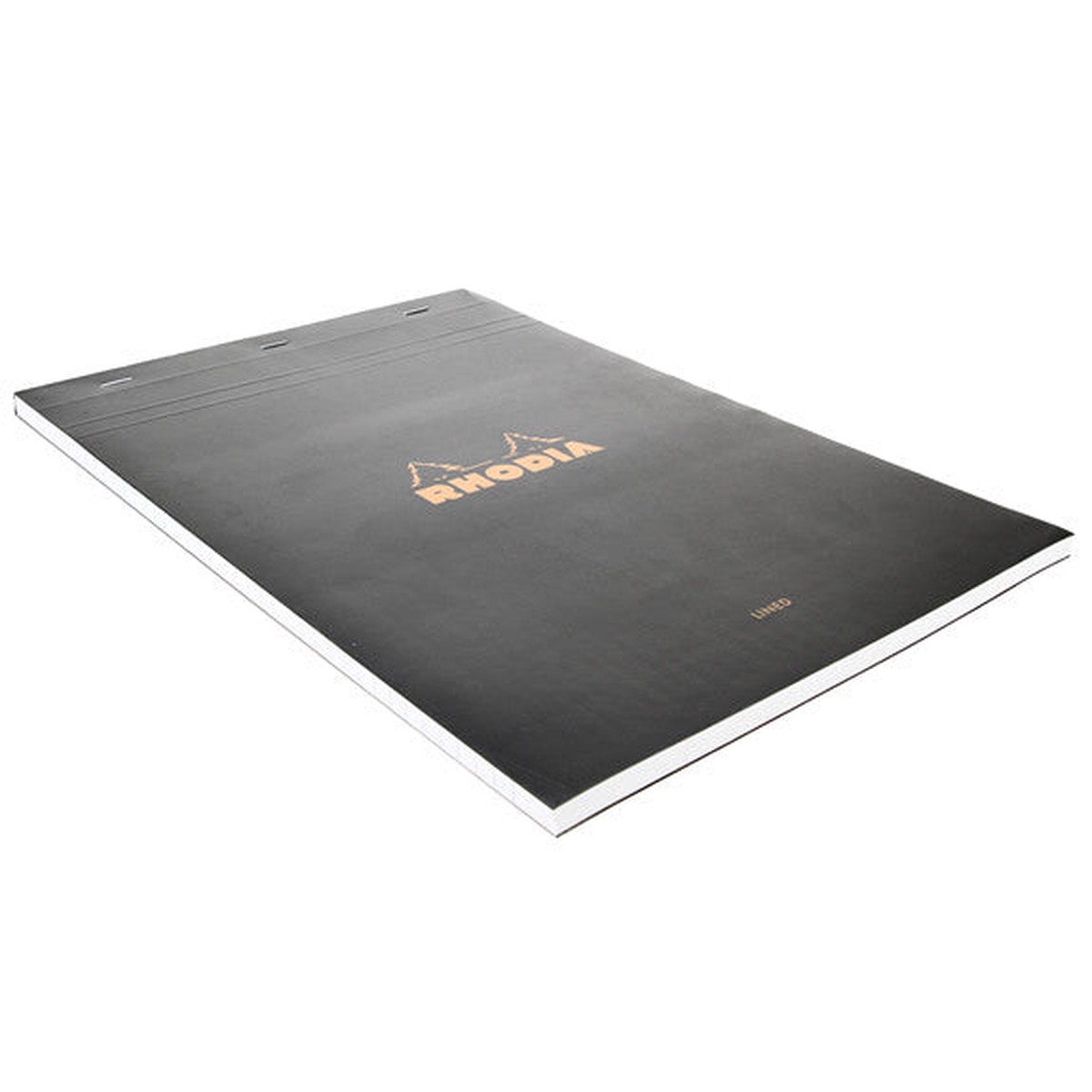 Rhodia Black Head Stapled Pad 21 7Cm Lined Margin 186009C