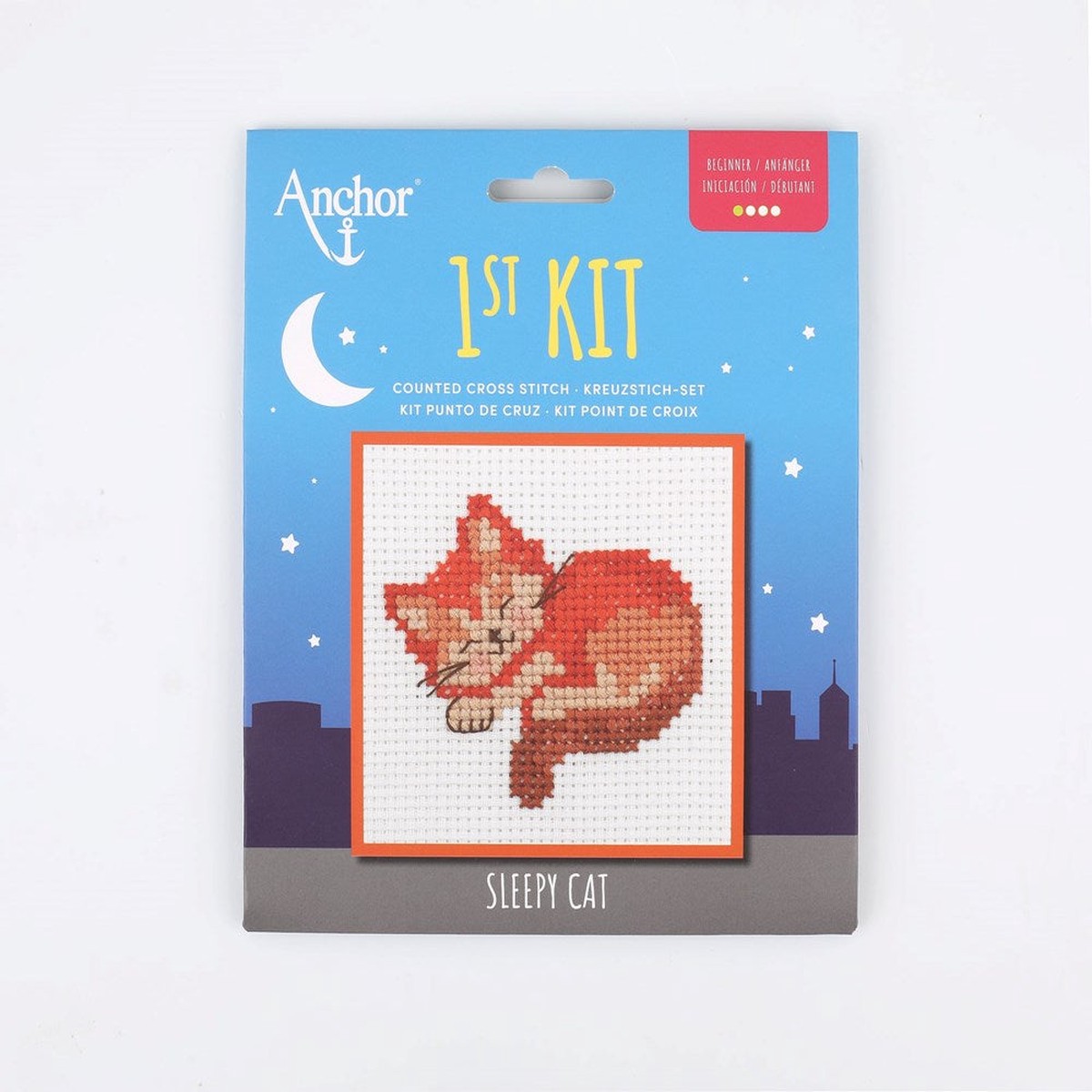 Sleepy Cat Cross Stitch Kit