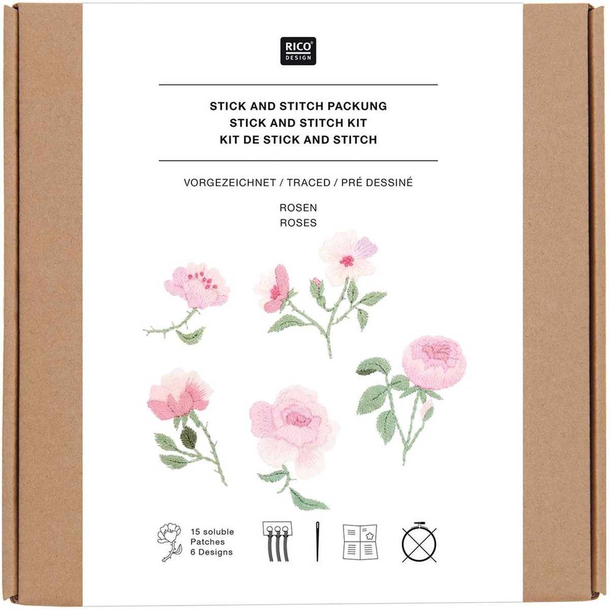 Stick Stitch Kit Roses