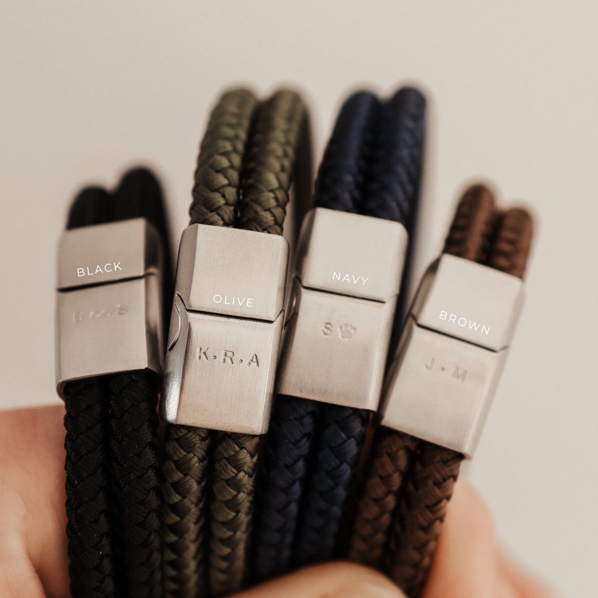 The MenS Bracelet Double Cord Bracelet 19Cm-InnerCircumference175CmBlack
