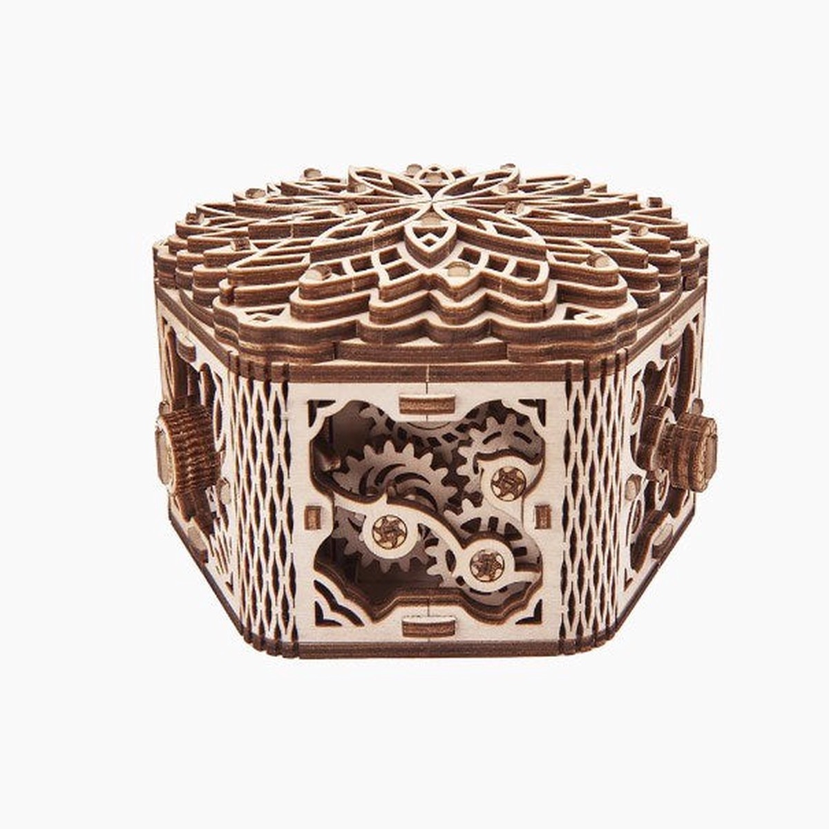 Wood Trick Mystery Flower Mechanical Model