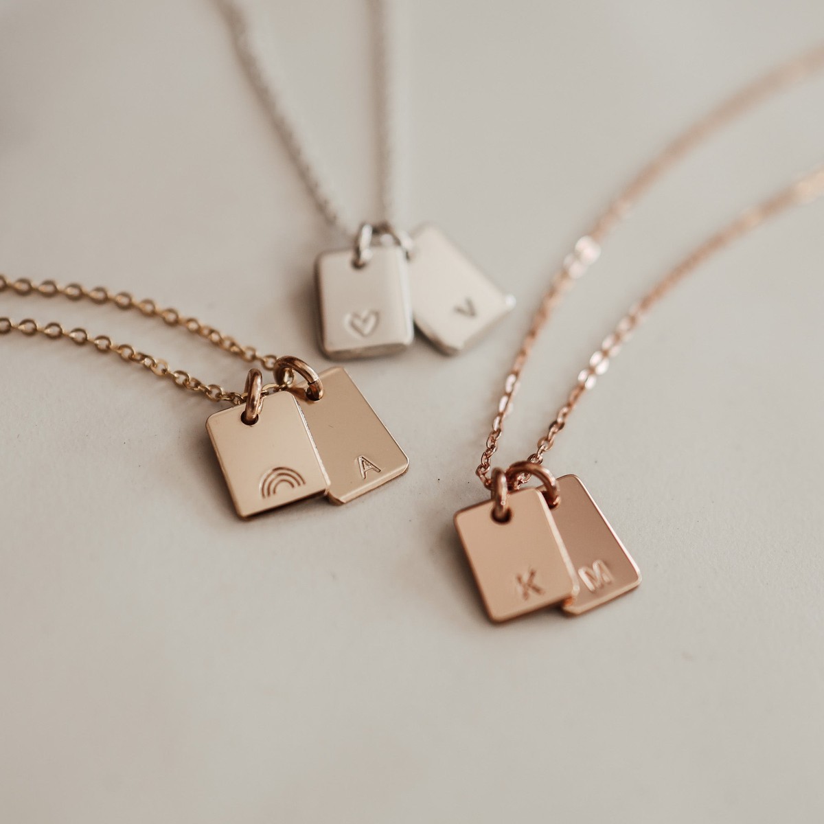 Bonnie Mini Tag Necklace GoldFill