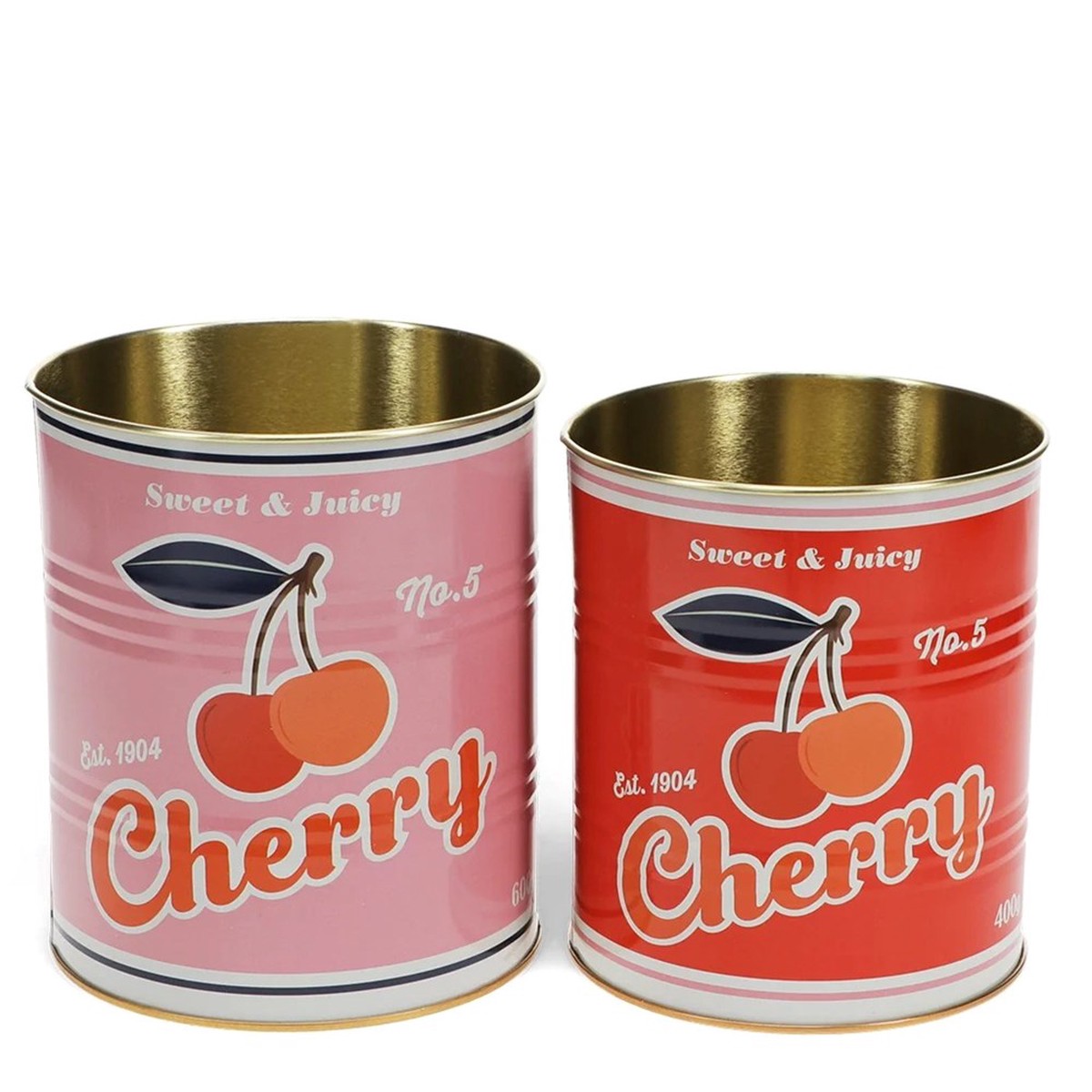 Cherry Storage Tins (Set Of 2)